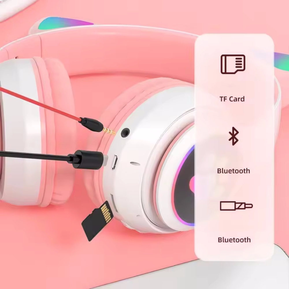 Sevimli Kedi Kulak Bluetooth U - Cat Ear Bluetooth Headset Led incelemesi ve fiyatı