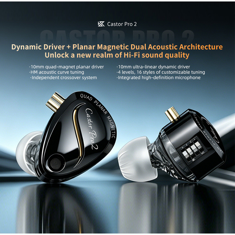 KZ Castor Pro 2 HiFi IEM Kulak - Type C Wired Earphones With Mic incelemesi ve fiyatı